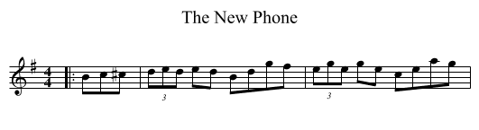The New Phone - staff notation