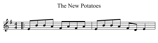 The New Potatoes - staff notation