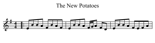 The New Potatoes - staff notation
