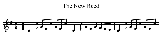 The New Reed - staff notation