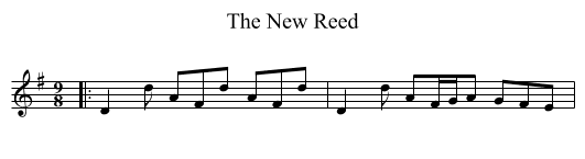The New Reed - staff notation