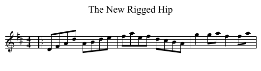 The New Rigged Hip - staff notation