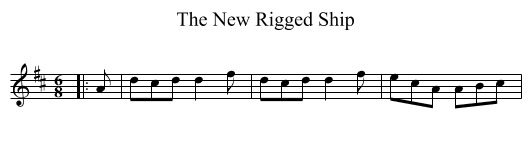 The New Rigged Ship - staff notation
