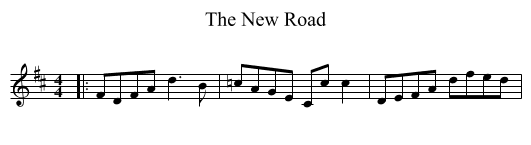 The New Road - staff notation