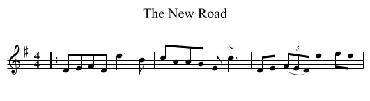 The New Road - staff notation