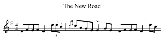 The New Road - staff notation
