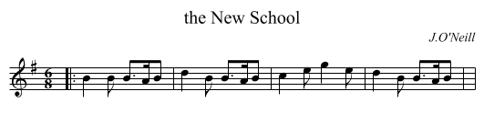 the New School - staff notation