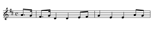 the New Sentry Hornpipe - staff notation