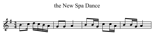 the New Spa Dance - staff notation