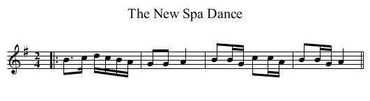The New Spa Dance - staff notation
