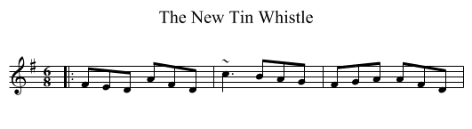 The New Tin Whistle - staff notation