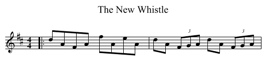 The New Whistle - staff notation