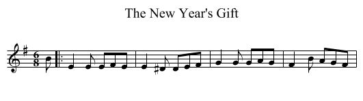 The New Year's Gift - staff notation