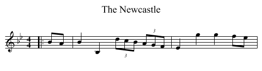 The Newcastle - staff notation