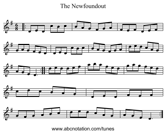 The Newfoundout - staff notation