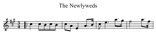 The Newlyweds - staff notation