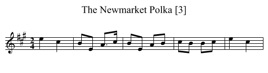 The Newmarket Polka [3] - staff notation