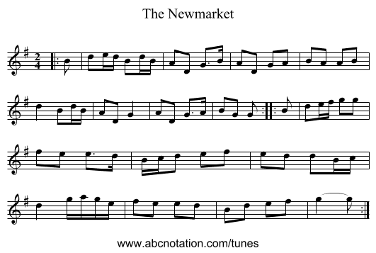 The Newmarket - staff notation