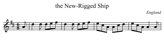 the New-Rigged Ship - staff notation