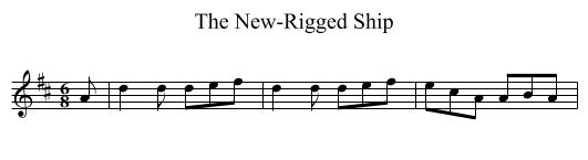The New-Rigged Ship - staff notation