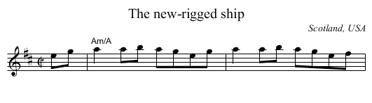 The new-rigged ship - staff notation