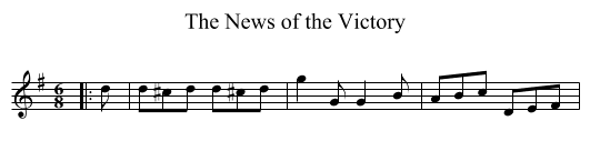 The News of the Victory - staff notation