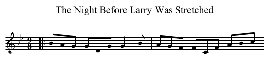 The Night Before Larry Was Stretched - staff notation