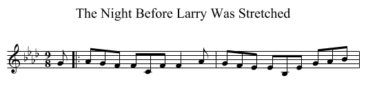 The Night Before Larry Was Stretched - staff notation