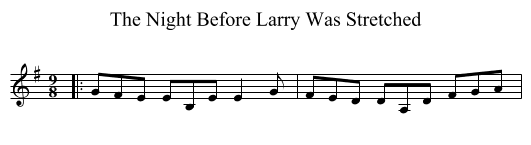 The Night Before Larry Was Stretched - staff notation