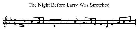 The Night Before Larry Was Stretched - staff notation