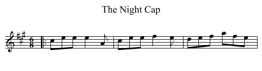 The Night Cap - staff notation
