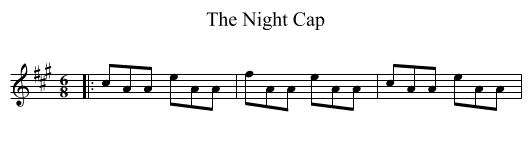 The Night Cap - staff notation