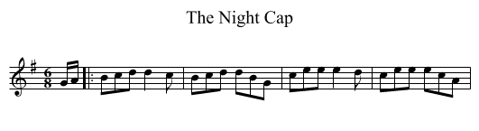 The Night Cap - staff notation