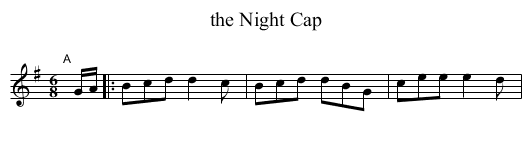 the Night Cap - staff notation