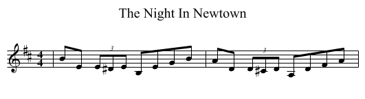The Night In Newtown - staff notation