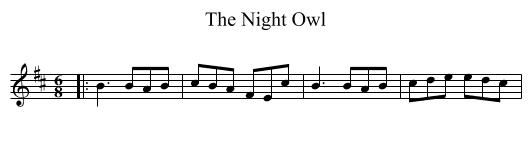 The Night Owl - staff notation