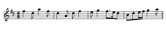 the Night Peece - staff notation