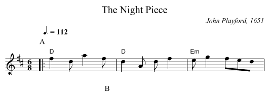 The Night Piece - staff notation