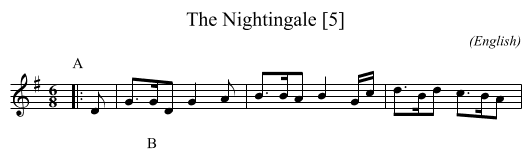 The Nightingale [5] - staff notation