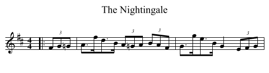The Nightingale - staff notation