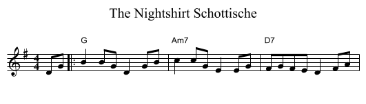 The Nightshirt Schottische - staff notation