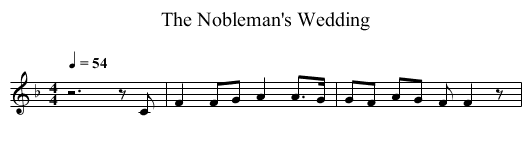 The Nobleman's Wedding - staff notation