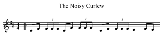 The Noisy Curlew - staff notation