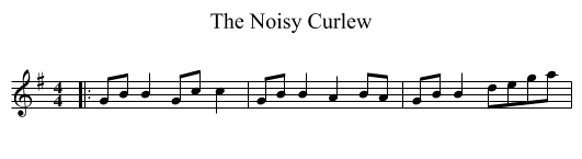 The Noisy Curlew - staff notation