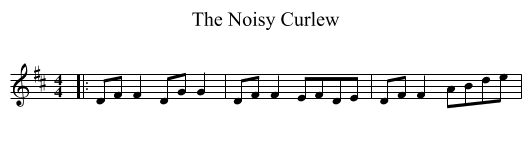 The Noisy Curlew - staff notation