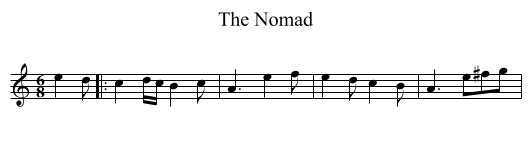 The Nomad - staff notation