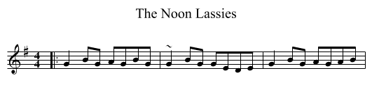 The Noon Lassies - staff notation