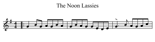 The Noon Lassies - staff notation