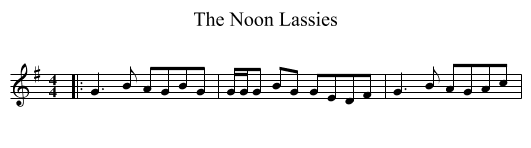 The Noon Lassies - staff notation