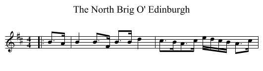 The North Brig O' Edinburgh - staff notation